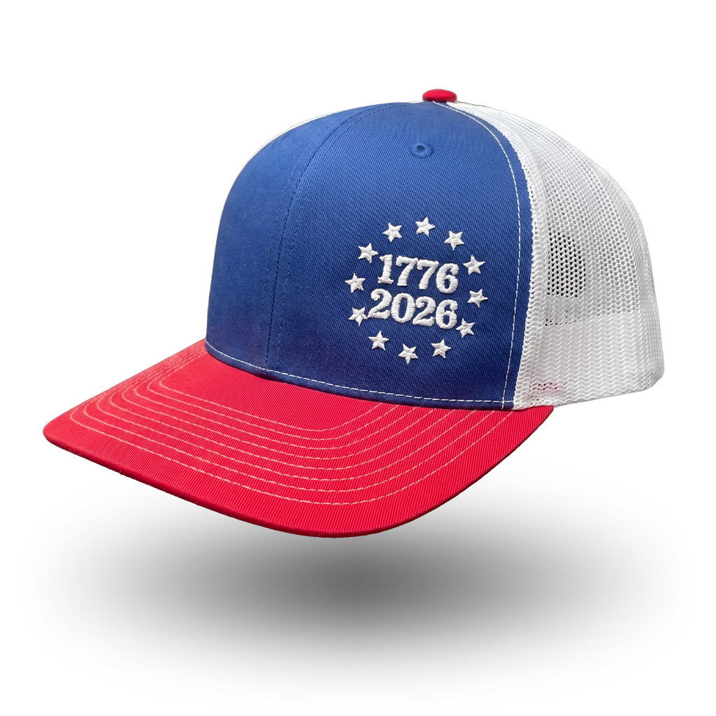 250 YEARS OF FREEDOM TRUCKER HAT - RED, WHITE &amp; BLUE