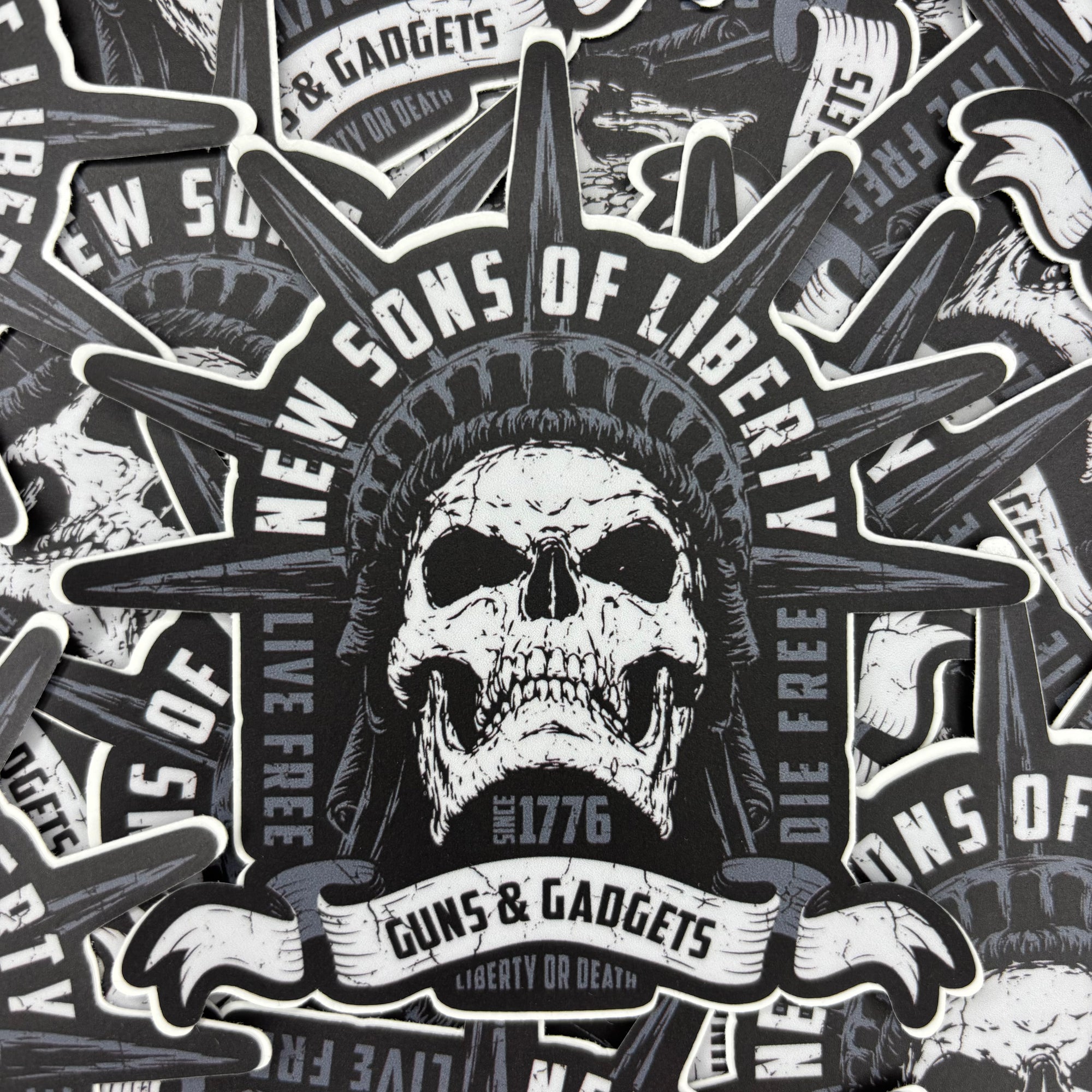 GUNS AND GADGETS NEW SONS OF LIBERTY DECAL