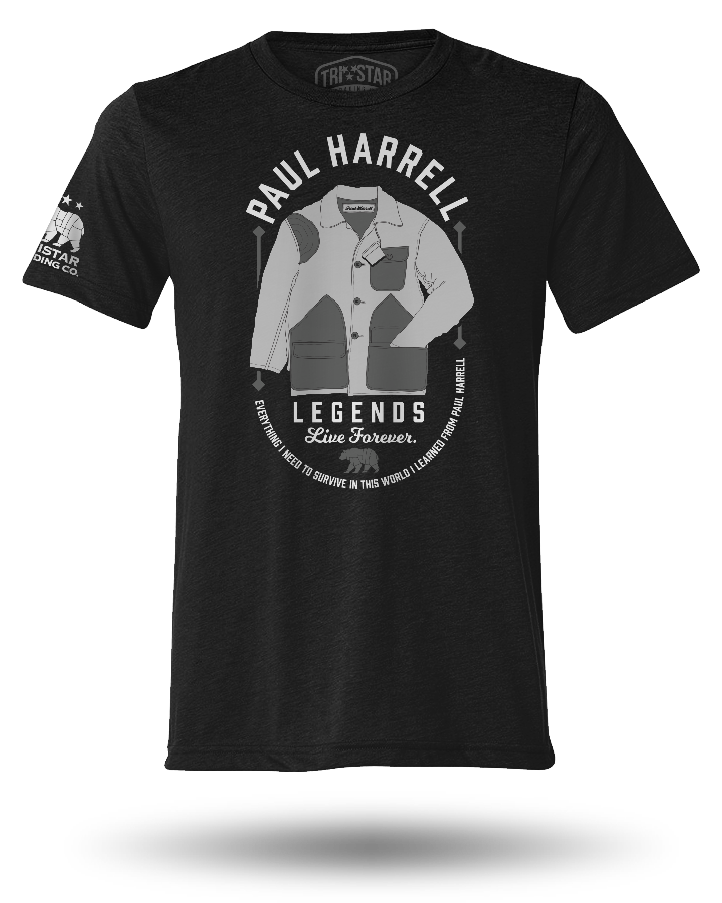 PAUL HARRELL LEGENDS LIVE FOREVER TEE - BLACK (LG- 6XL)