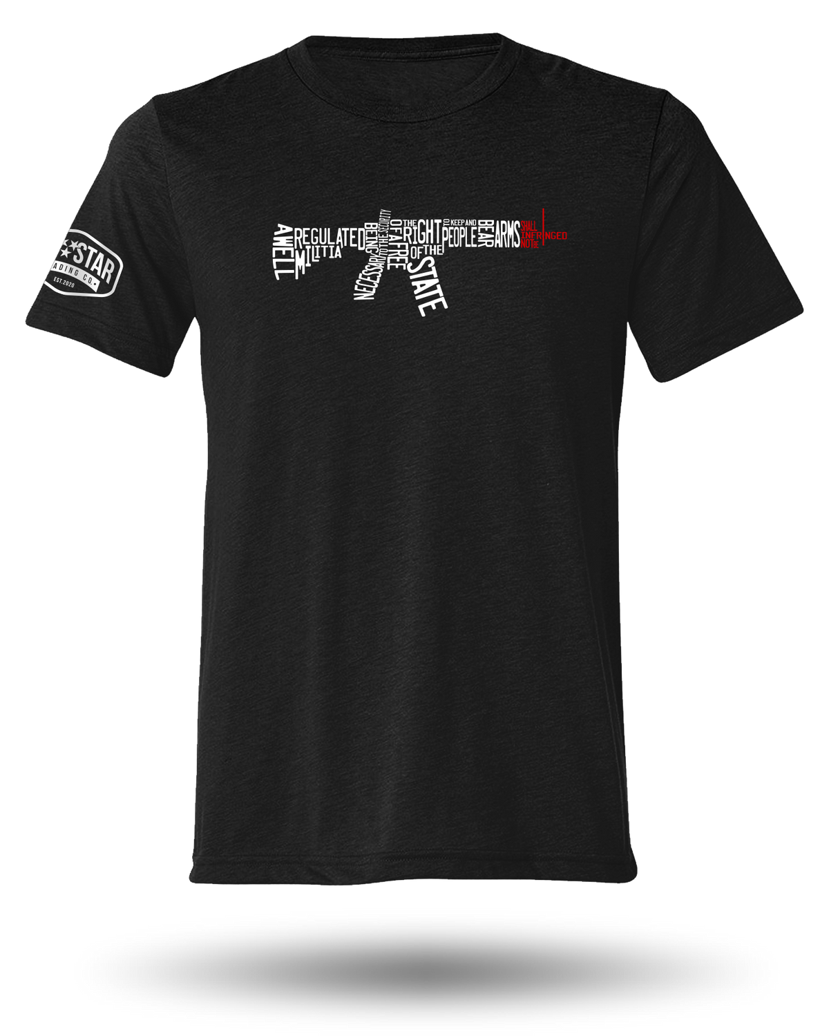 PROUDLY 2A TEE - BLACK