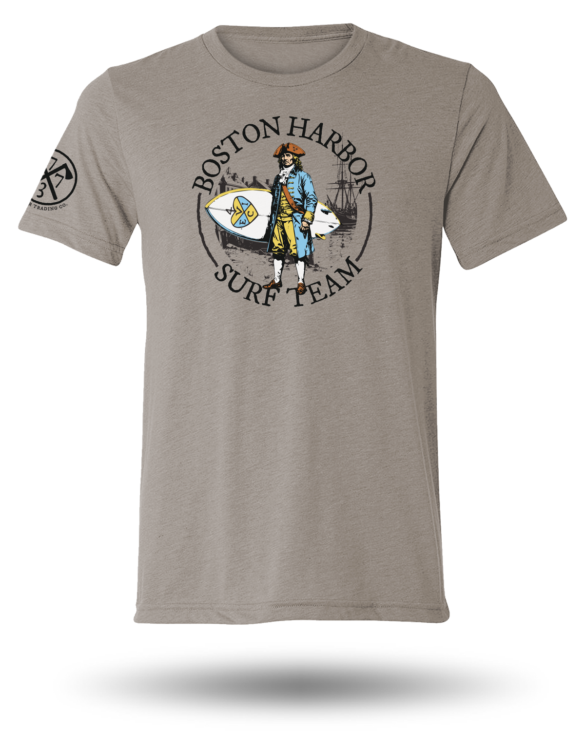 BOSTON HARBOR SURF TEAM TEE - WARM GRAY