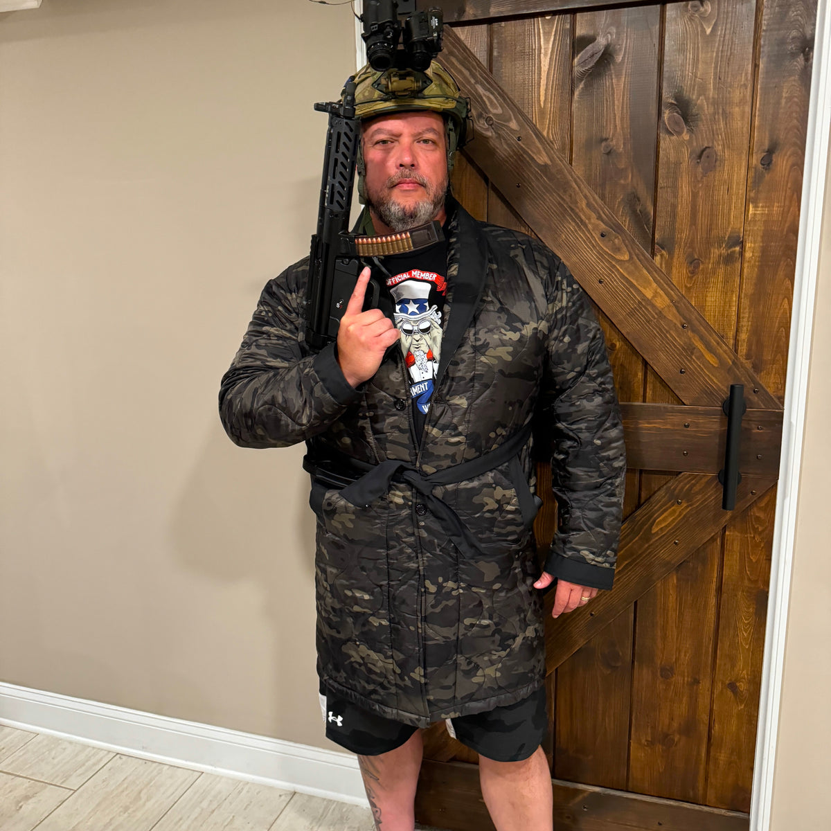 WOOBIE ROBE - BLACK MULTICAM (LG ONLY!)