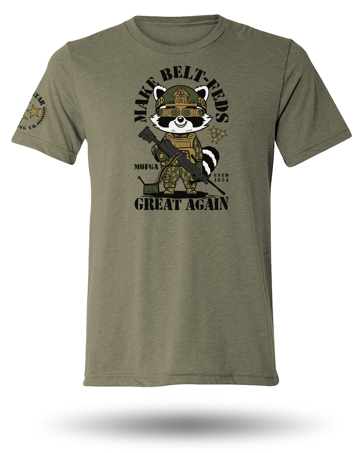 MAKE BELT-FEDS GREAT AGAIN TEE - LIGHT OLIVE