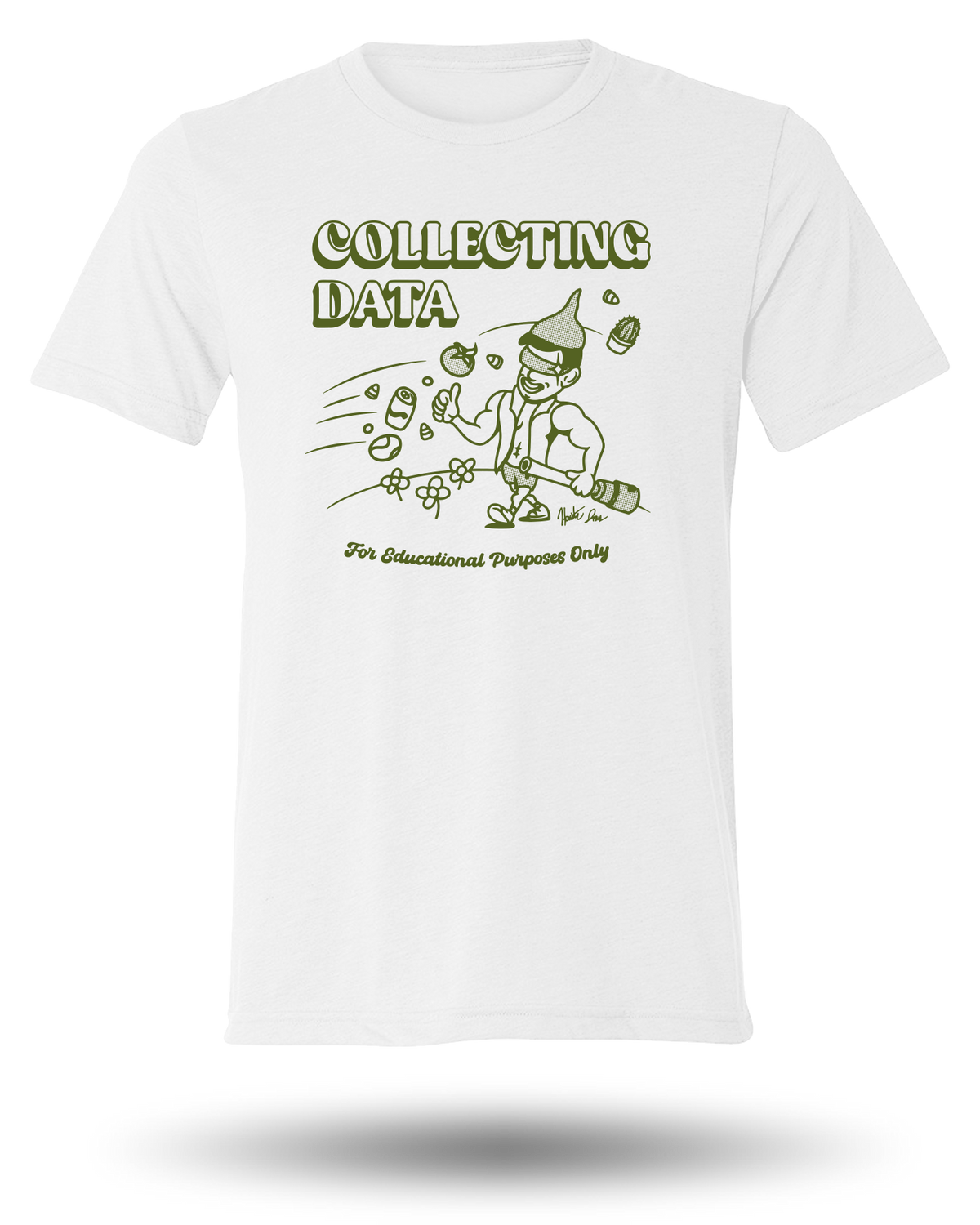 HOUSTON JONES COLLECTING DATA TEE - WHITE