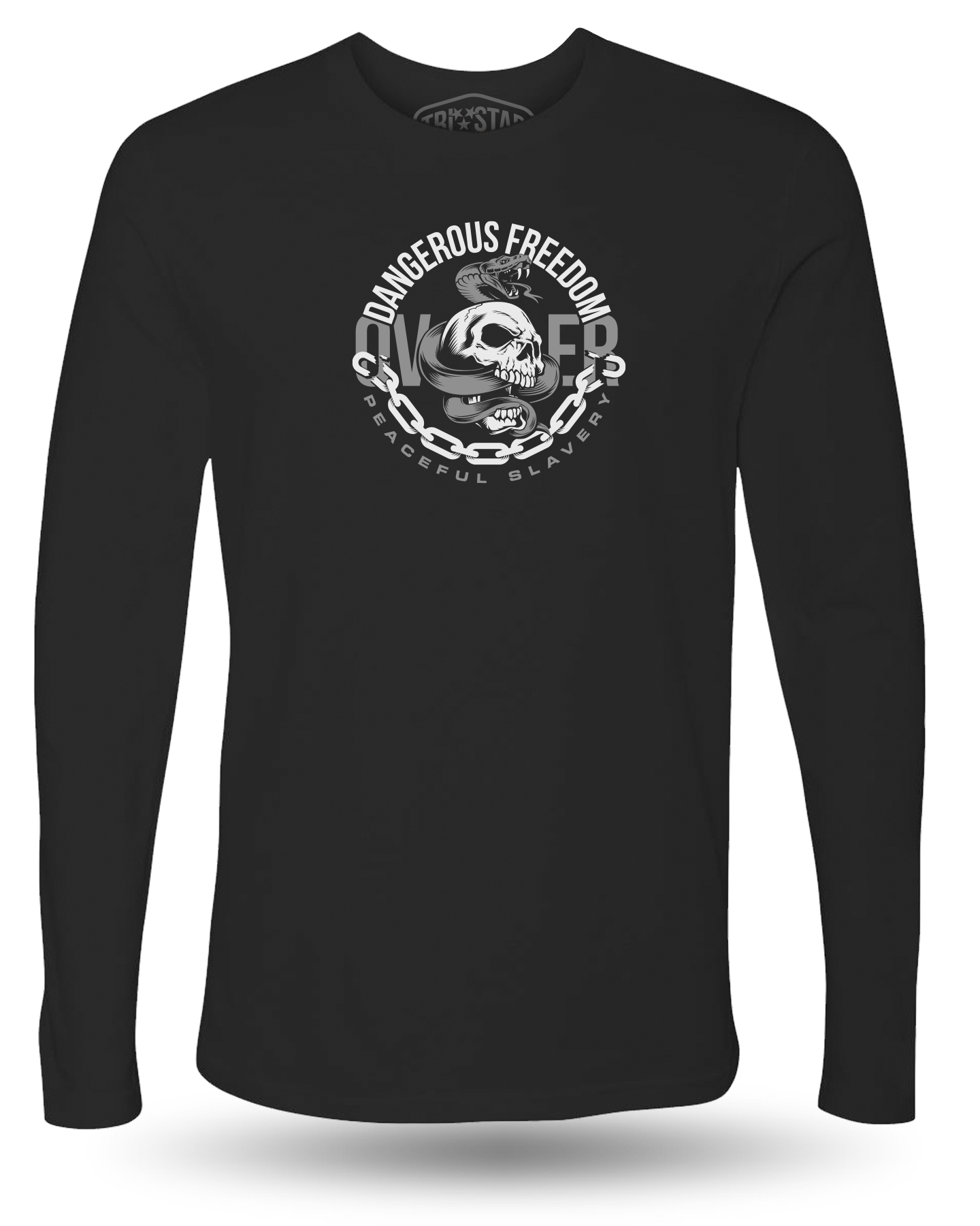 DANGEROUS FREEDOM OVER PEACEFUL SLAVERY LONG SLEEVE - BLACK