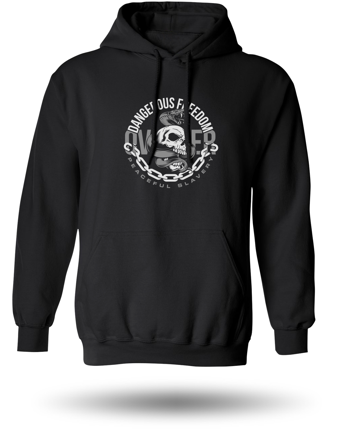 DANGEROUS FREEDOM OVER PEACEFUL SLAVERY HOODIE - BLACK