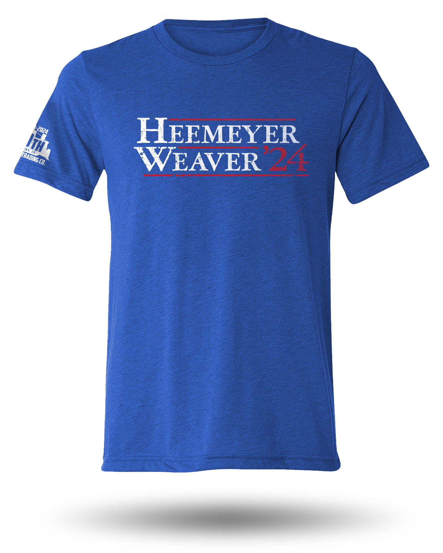 HEEMEYER & WEAVER 2024 KILLDOZER FOR PRESIDENT TEE - ROYAL BLUE