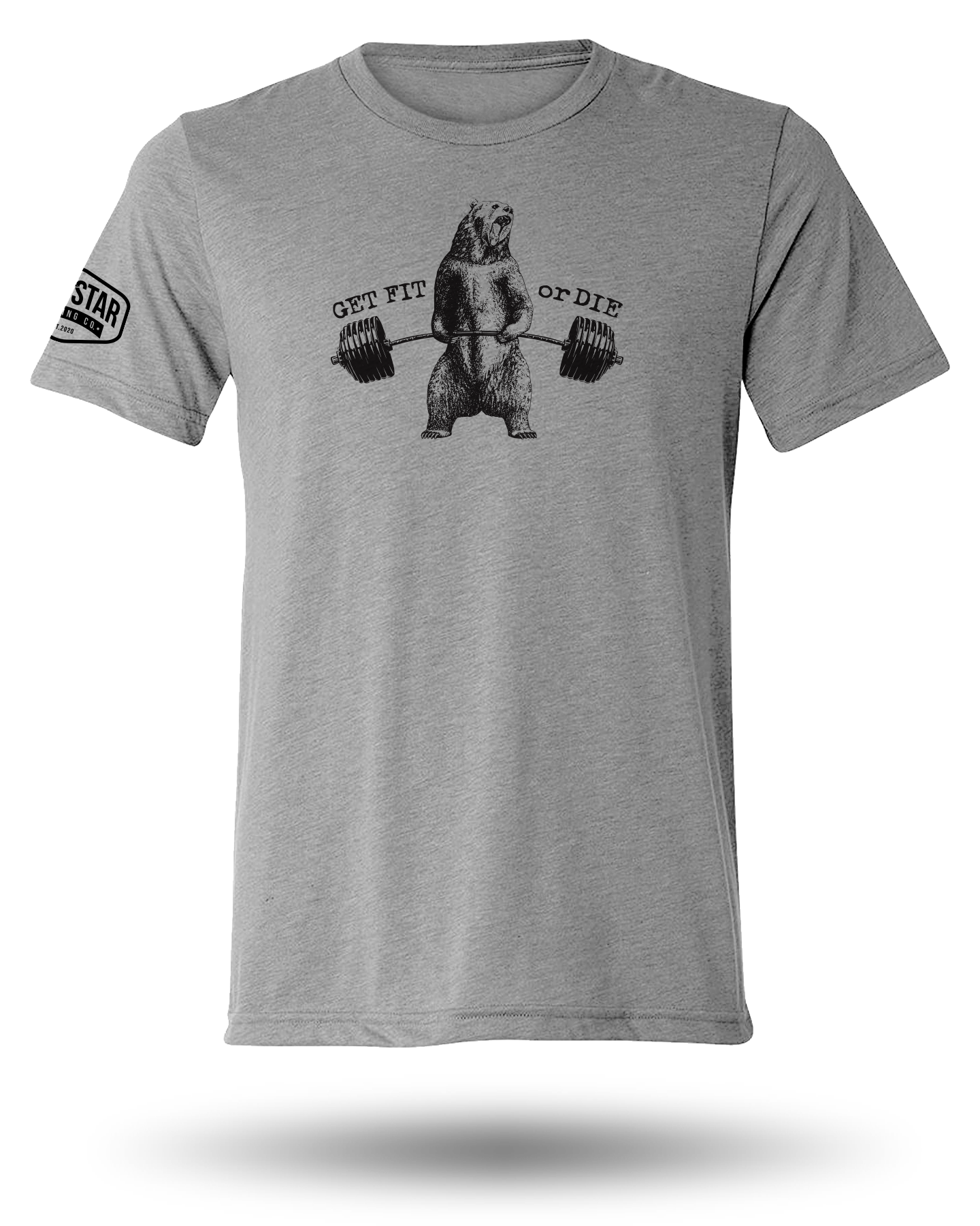 GET FIT OR DIE BEAR TEE - GRAY