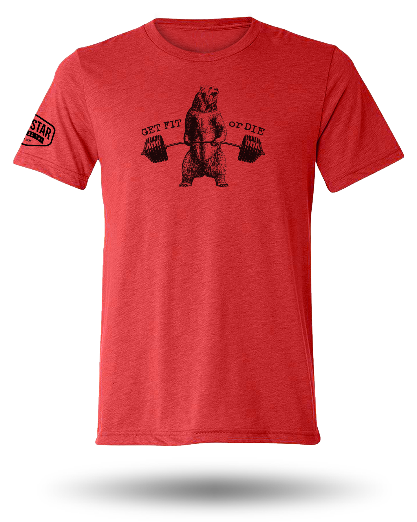 GET FIT OR DIE BEAR TEE - RED
