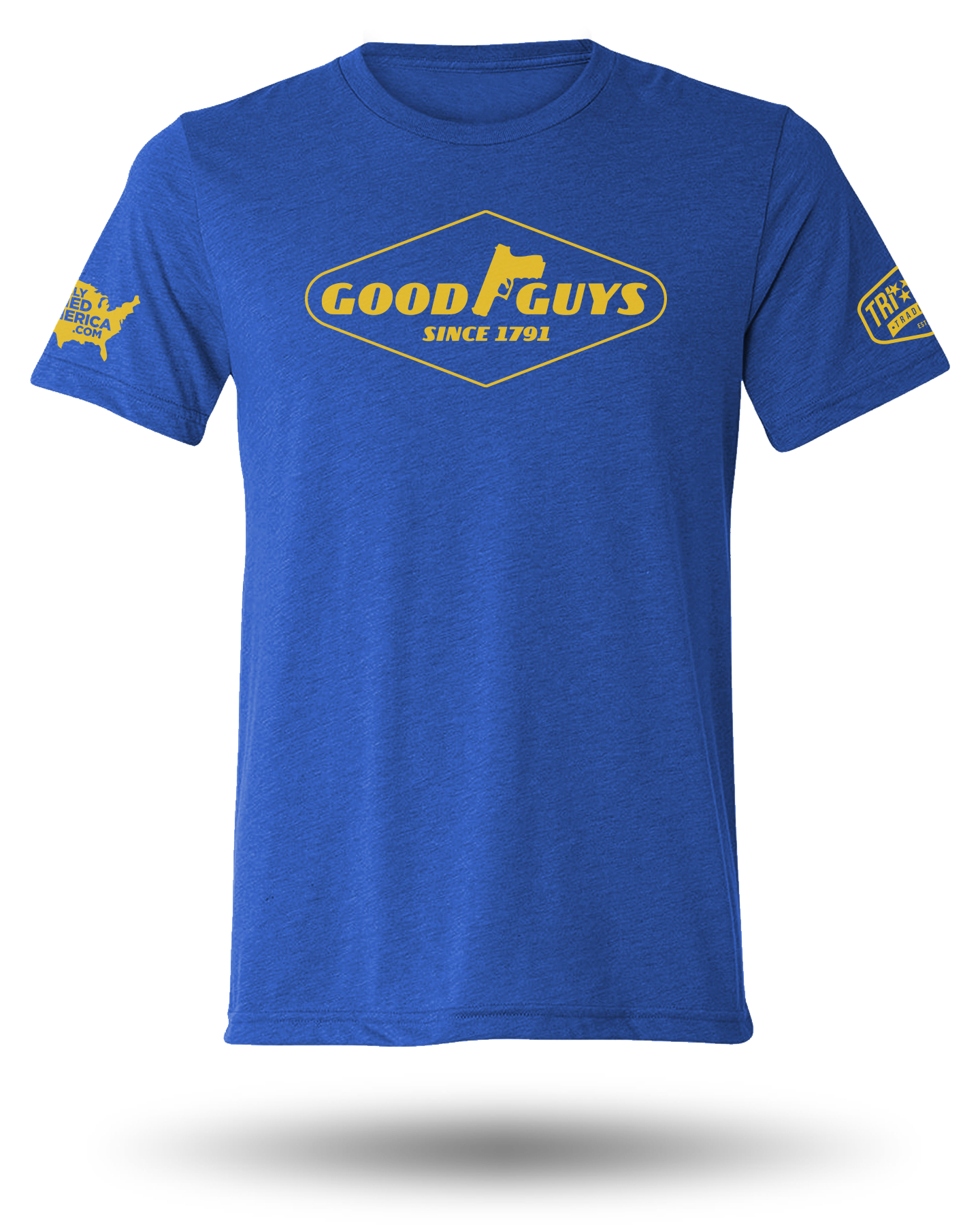 LEGALLY ARMED AMERICA GOODGUYS TEE - ROYAL BLUE