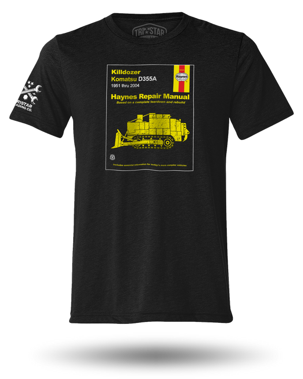 KILLDOZER REPAIR MANUAL TEE - BLACK (SM, MD, 5XL, 6XL) - TriStar