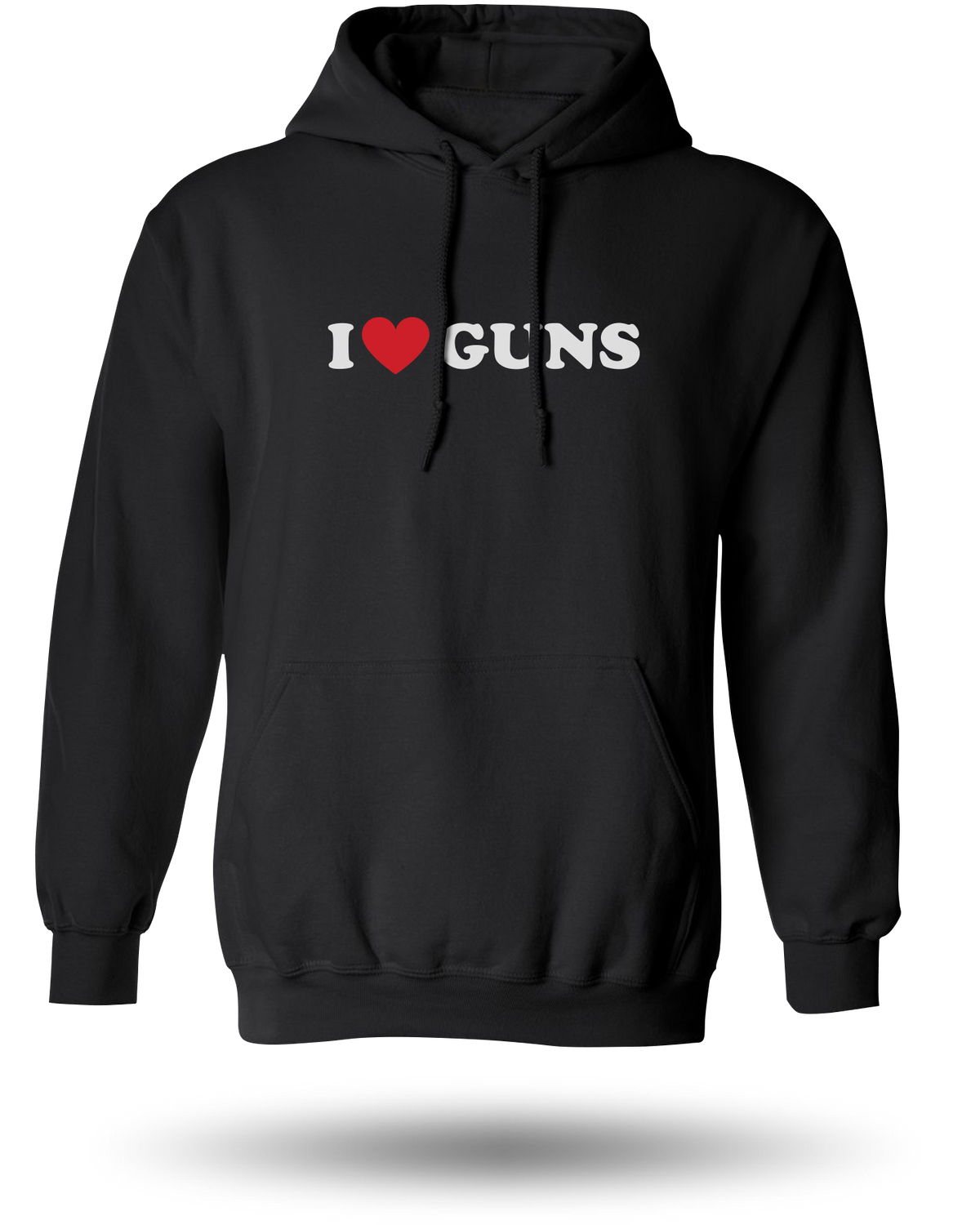 LEGALLY ARMED AMERICA I HEART GUNS HOODIE - BLACK