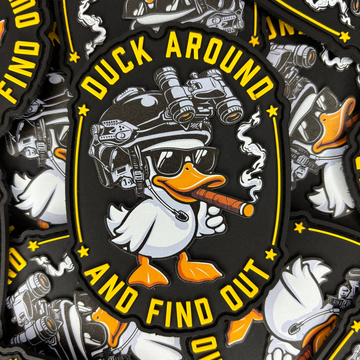 GUNS AND GADGETS DUCK AROUND PATCH