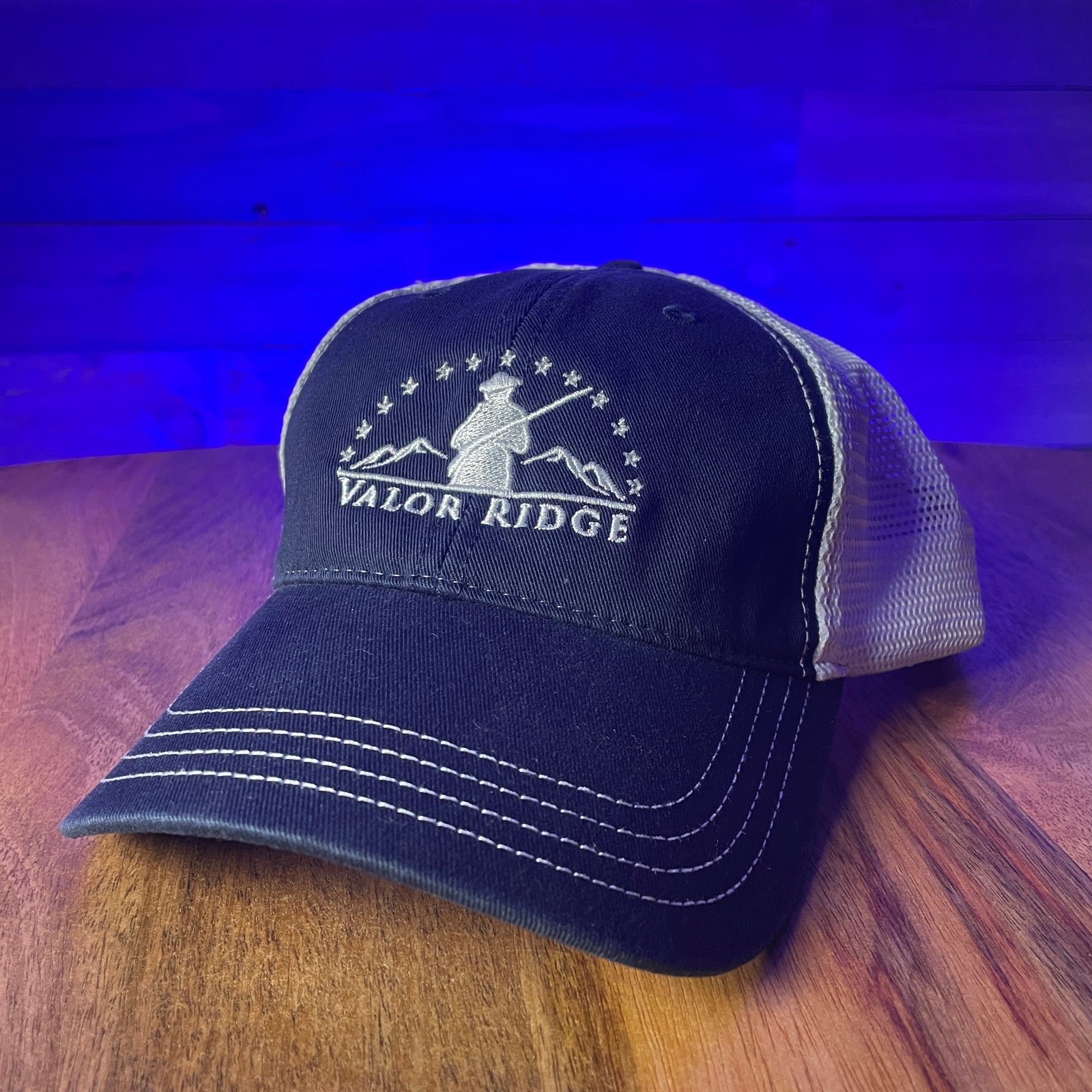 VALOR RIDGE LOW PROFILE DAD HAT - NAVY & WHITE