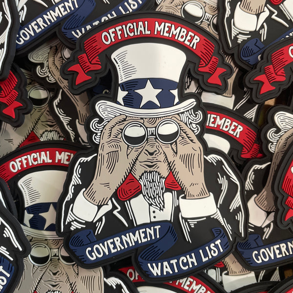 Government Watchlist Morale Patch | Funny Libertarian Tactical Patch ...