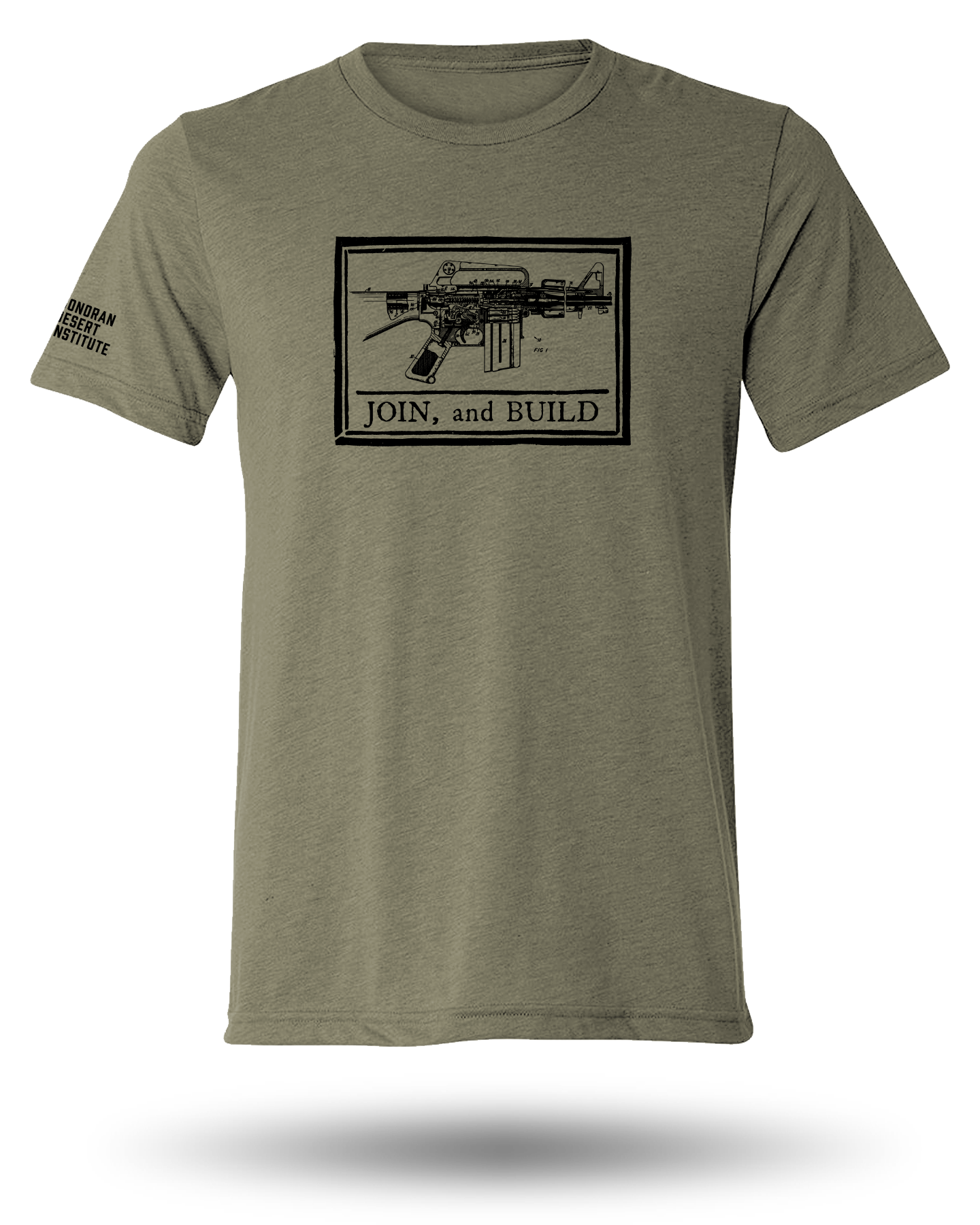 SALE! SDI JOIN AND BUILD TEE - MILITARY GREEN (SM, MD, & 4XL)