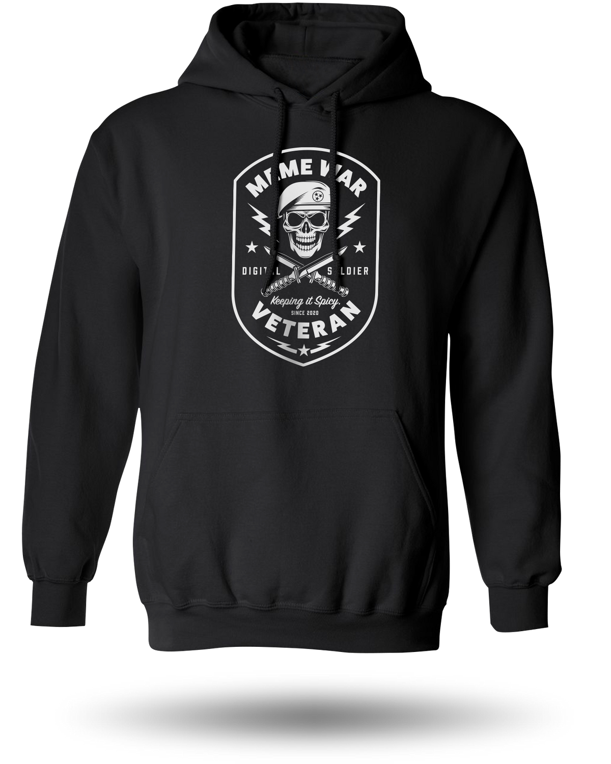 MEME WAR VETERAN HOODIE - BLACK