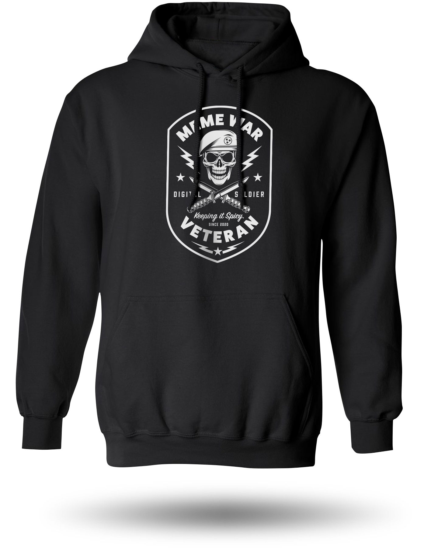 MEME WAR VETERAN HOODIE - BLACK