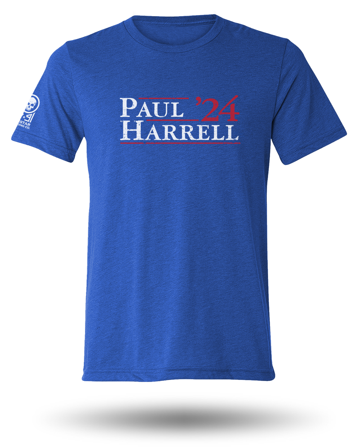 PAUL HARRELL FOR PRESIDENT TEE - ROYAL BLUE (SM, 3XL, 5XL)