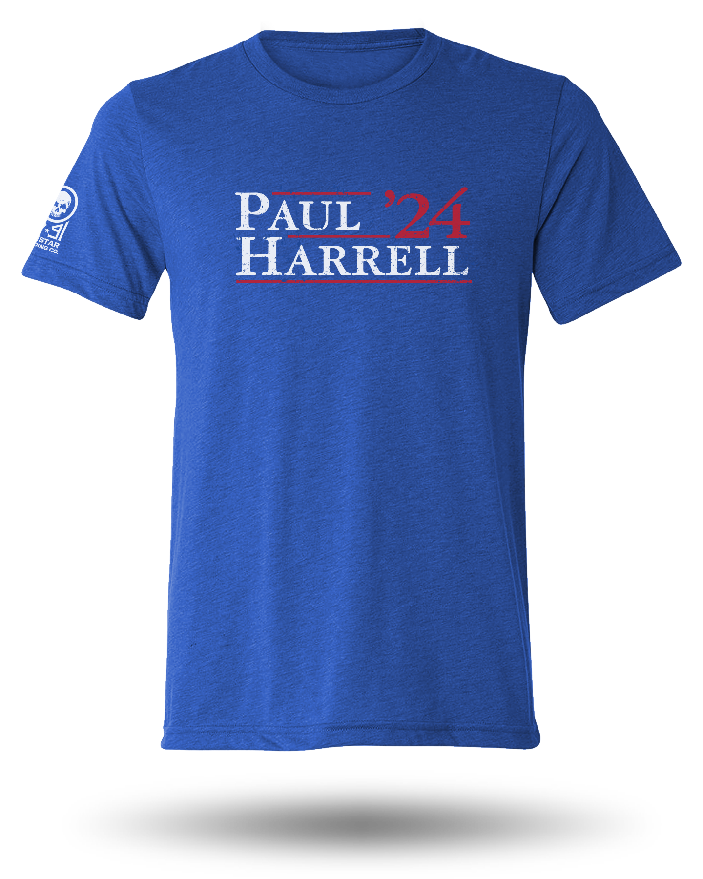 PAUL HARRELL FOR PRESIDENT TEE - ROYAL BLUE (SM, 3XL, 5XL)