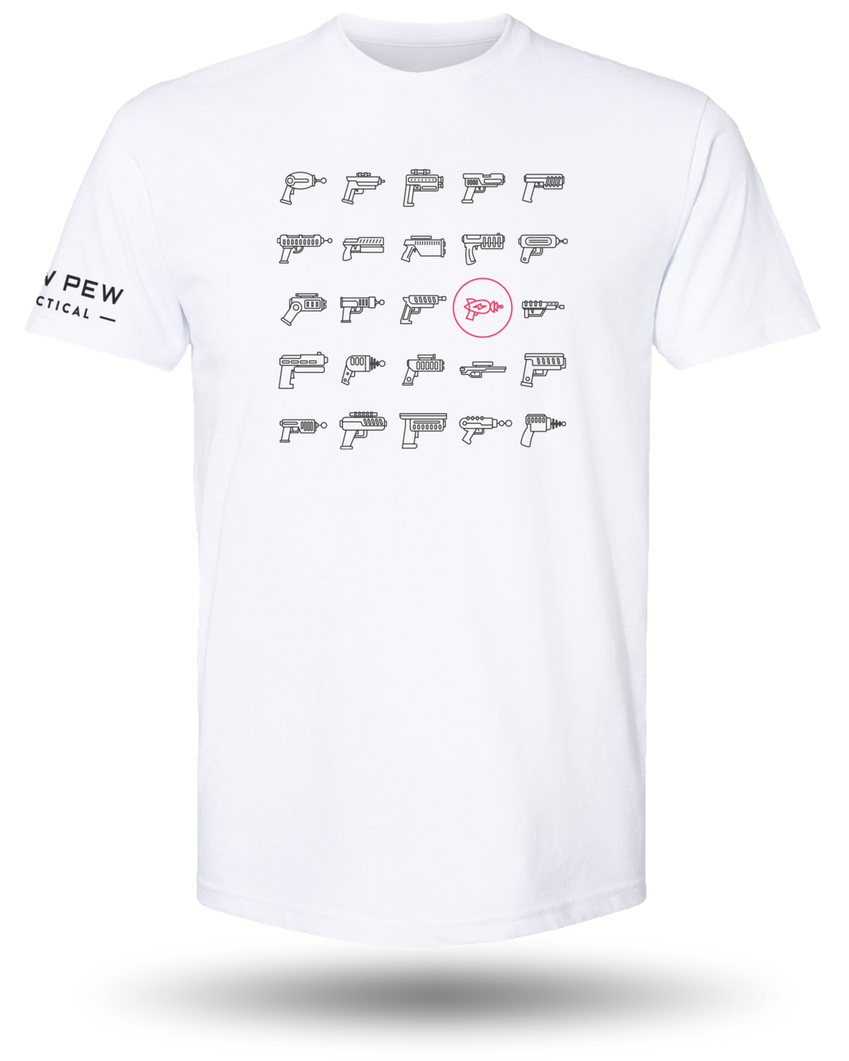 PEW PEW TACTICAL RETRO LASER GRID TEE (BLACK INK)