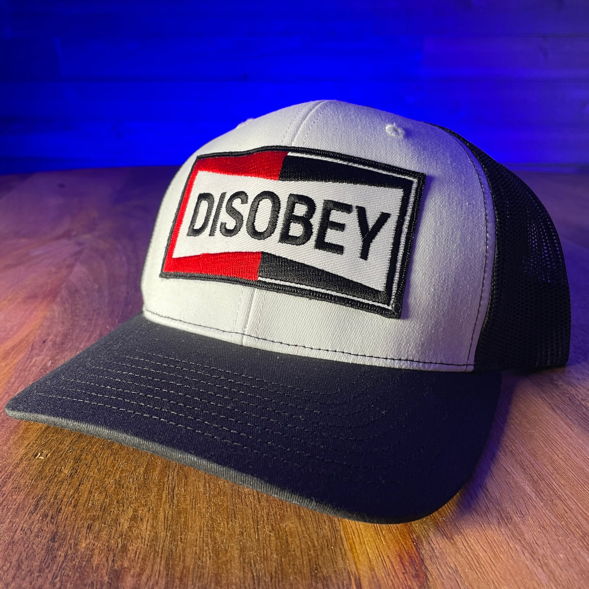 DISOBEY TRUCKER HAT - BLACK &amp; WHITE