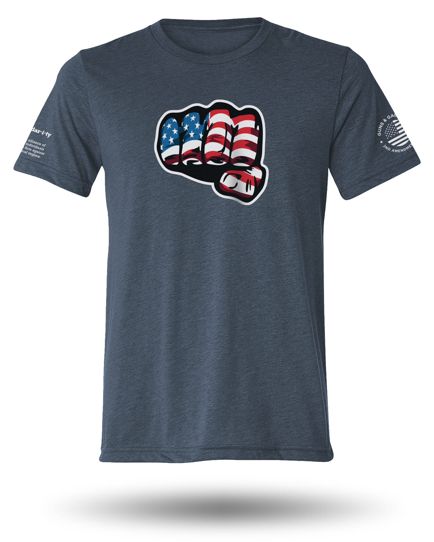 GUNS AND GADGETS SOLIDARITY FIST TEE - MIDNIGHT NAVY