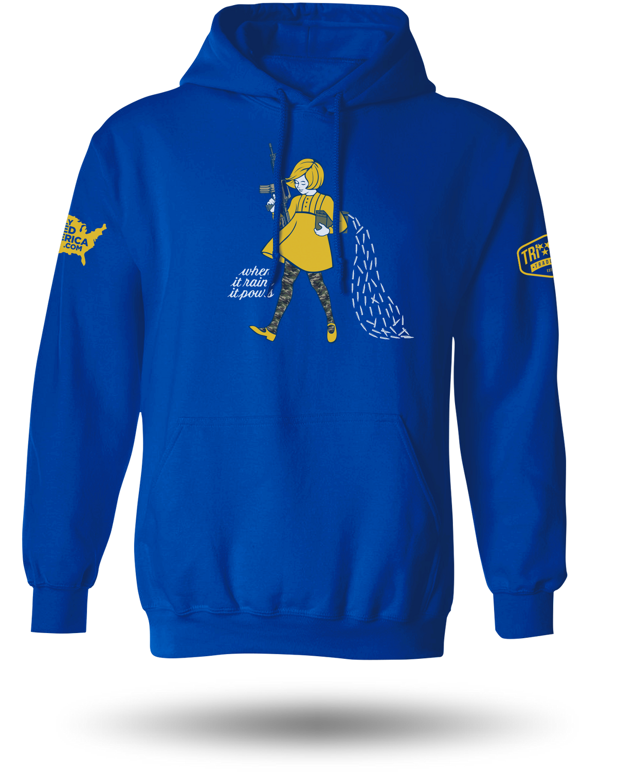 LEGALLY ARMED AMERICA STAY SALTY HOODIE - ROYAL BLUE