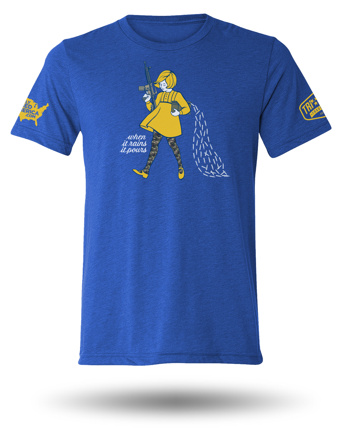 LEGALLY ARMED AMERICA STAY SALTY TEE - ROYAL BLUE