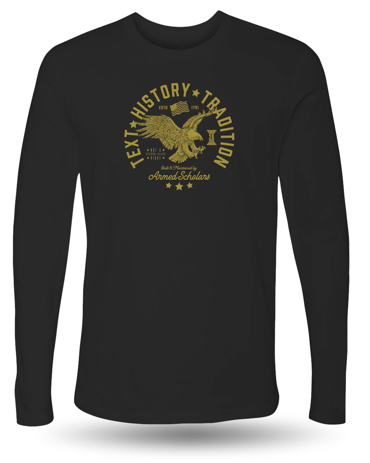 ARMED SCHOLAR TEXT, HISTORY, AND TRADITION LONG SLEEVE - BLACK