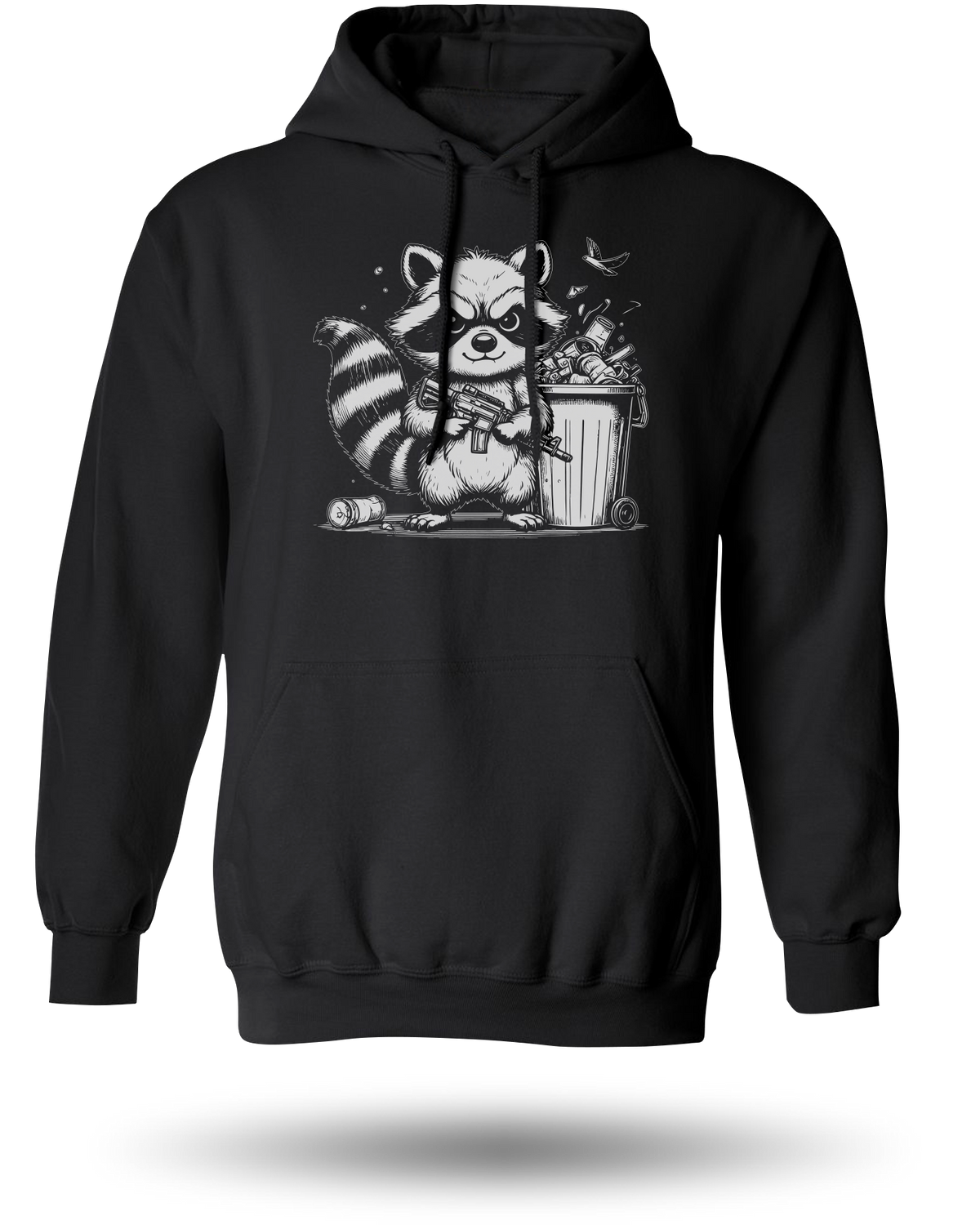 TIBERIUS THE TRASH PANDA HOODIE - BLACK