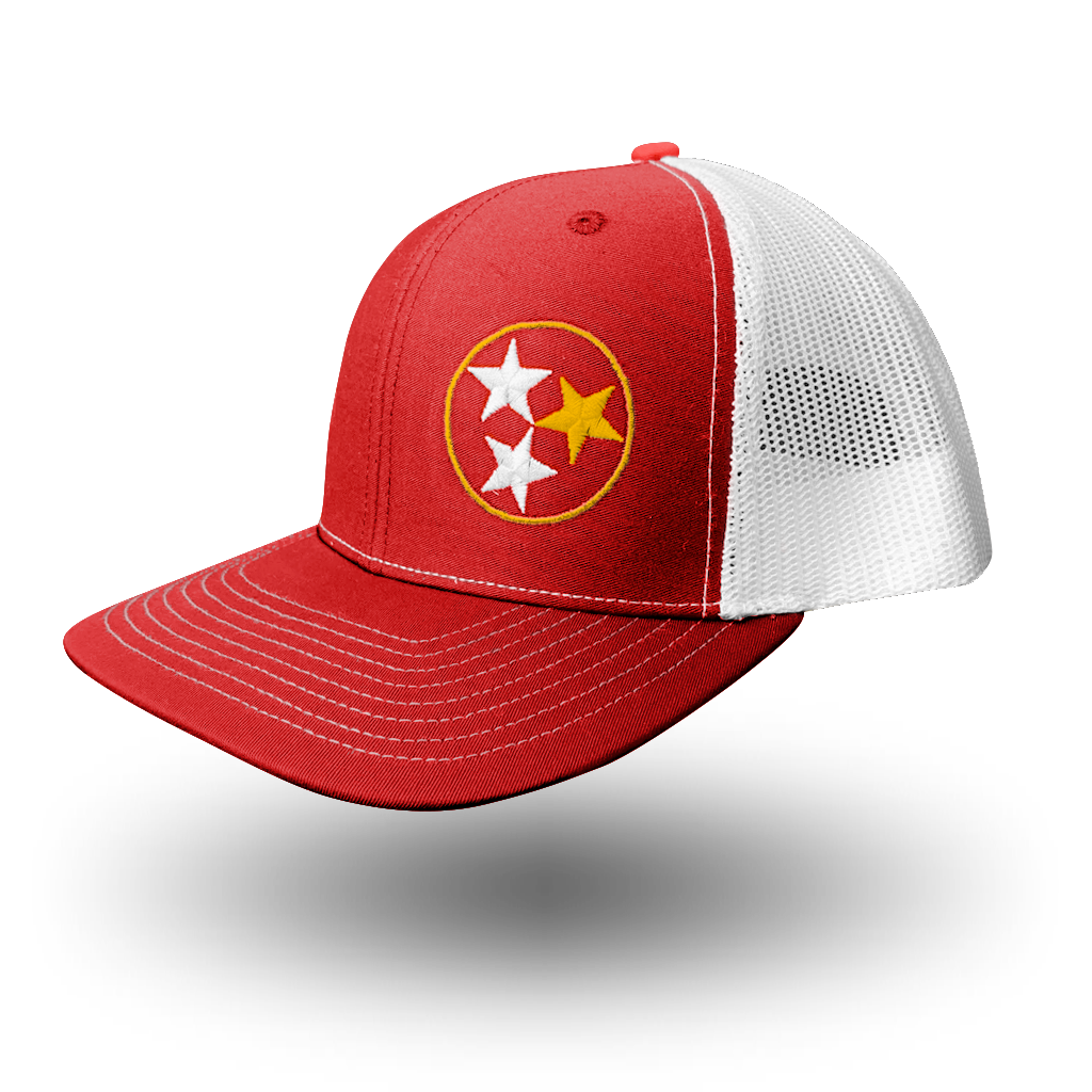 SEMPER FI! US MARINE CORPS INSPIRED TRUCKER HAT - RED &amp; WHITE