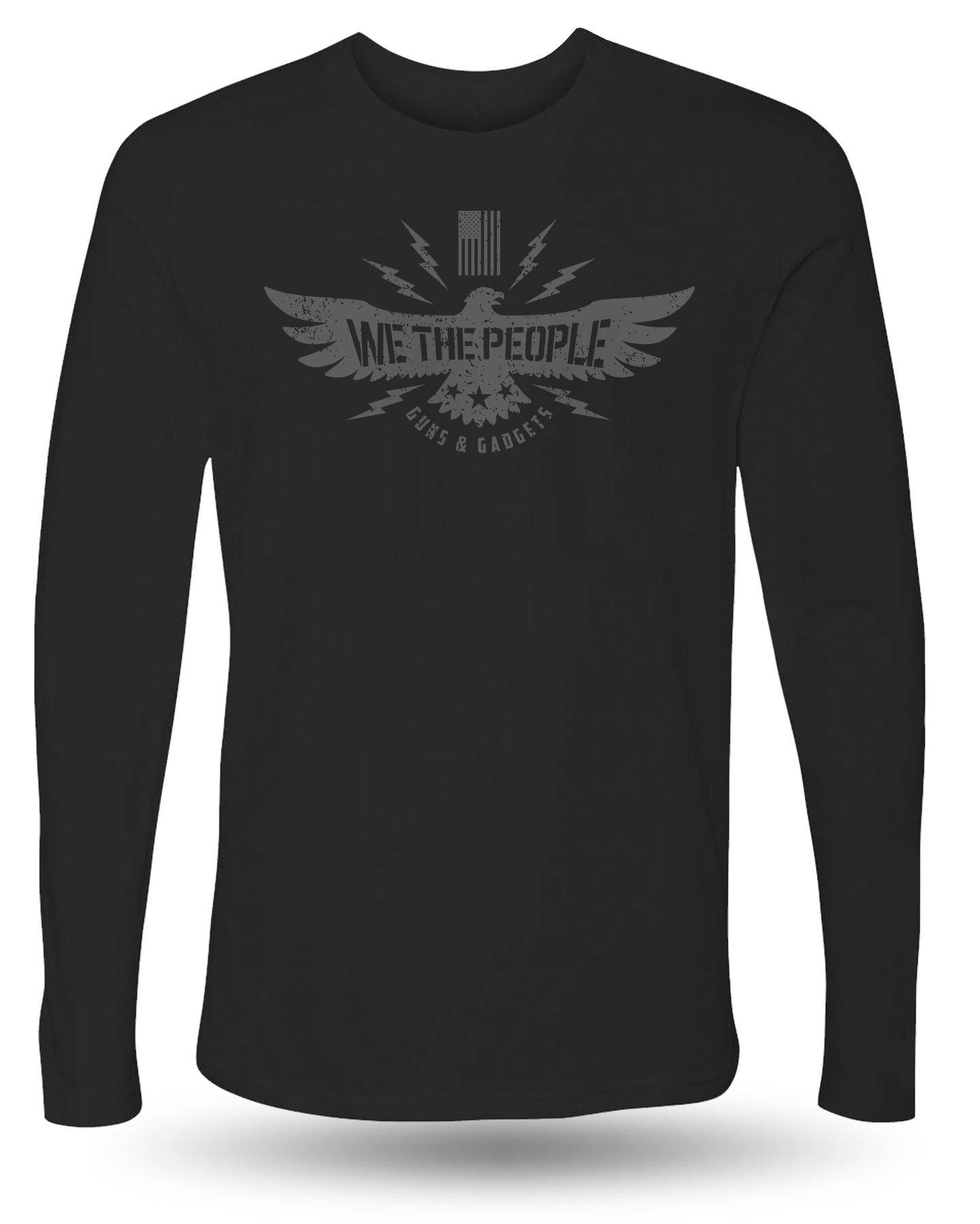GUNS AND GADGETS WE THE PEOPLE LONG SLEEVE - BLACK