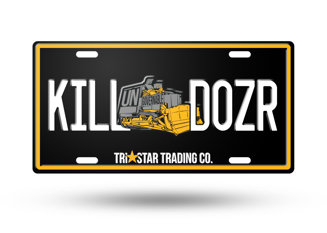 KILLDOZER LICENSE PLATE