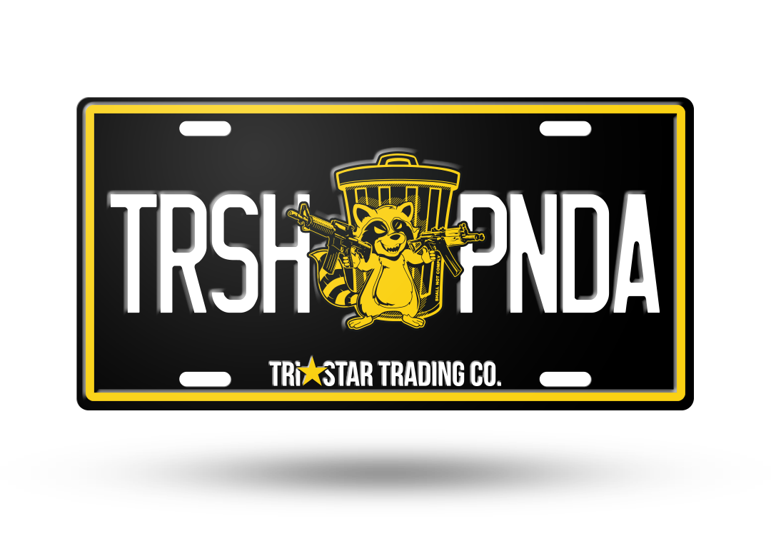 TRASH PANDA LICENSE PLATE