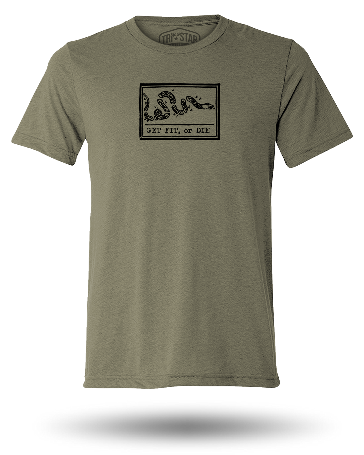 RENO MAY GET FIT OR DIE TEE - MILITARY GREEN