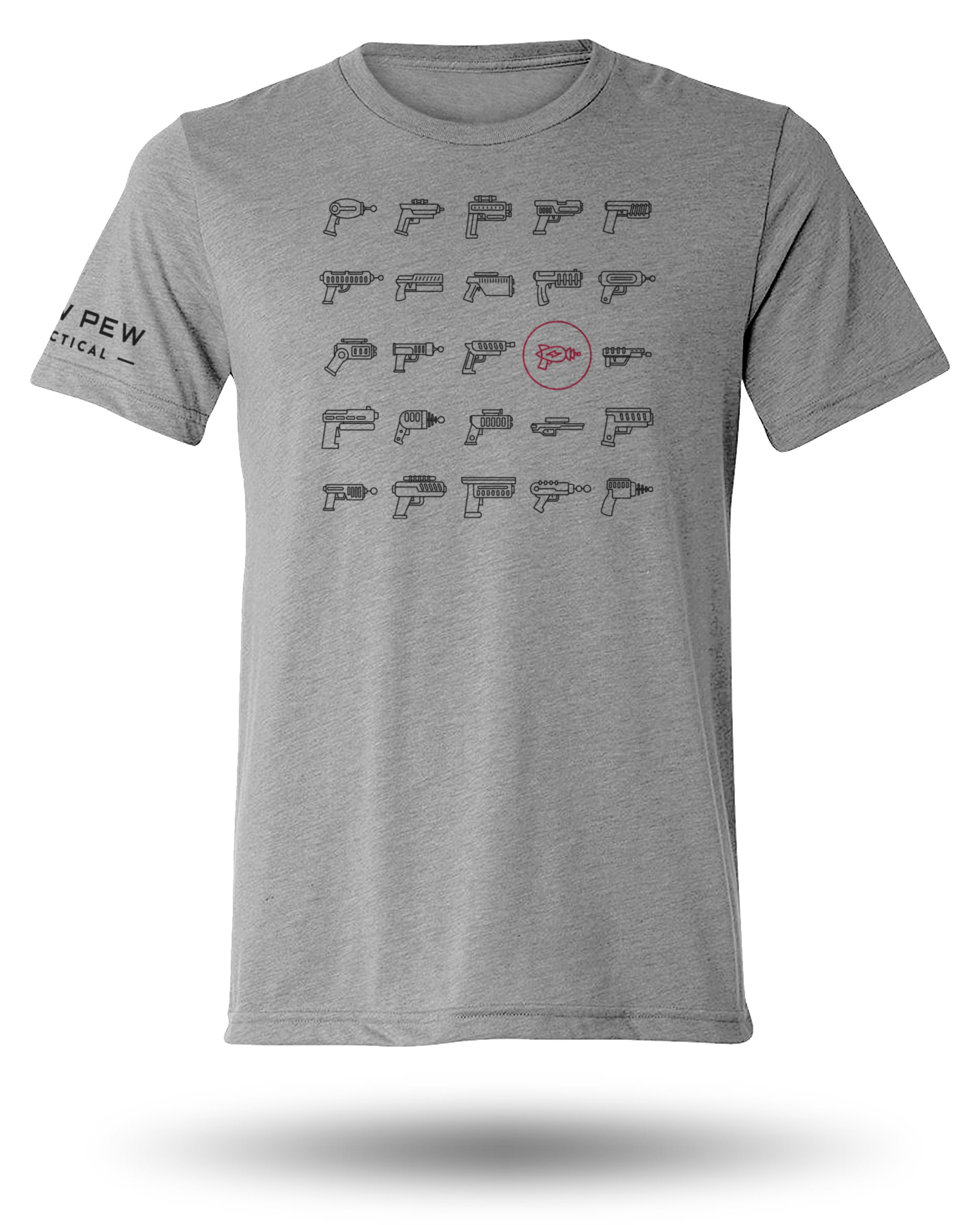 PEW PEW TACTICAL RETRO LASER GRID TEE - GRAY