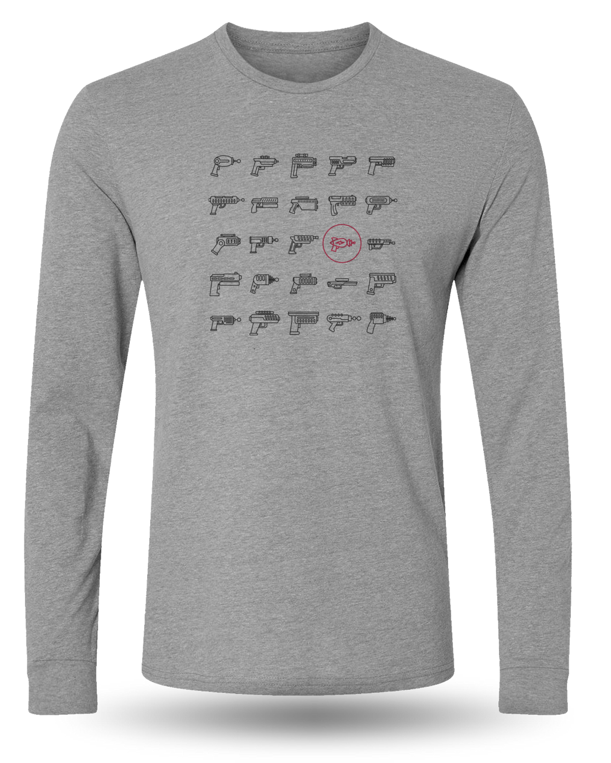 PEW PEW TACTICAL RETRO LASER GRID LONG SLEEVE - GRAY