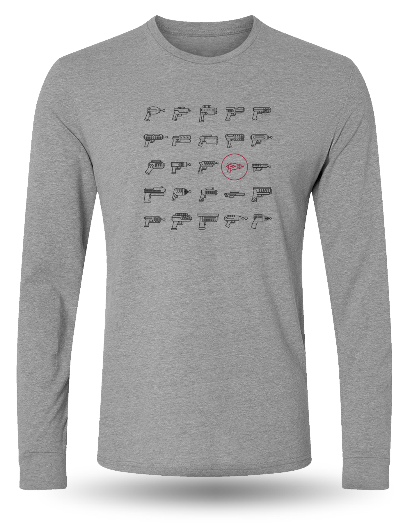 PEW PEW TACTICAL RETRO LASER GRID LONG SLEEVE - GRAY