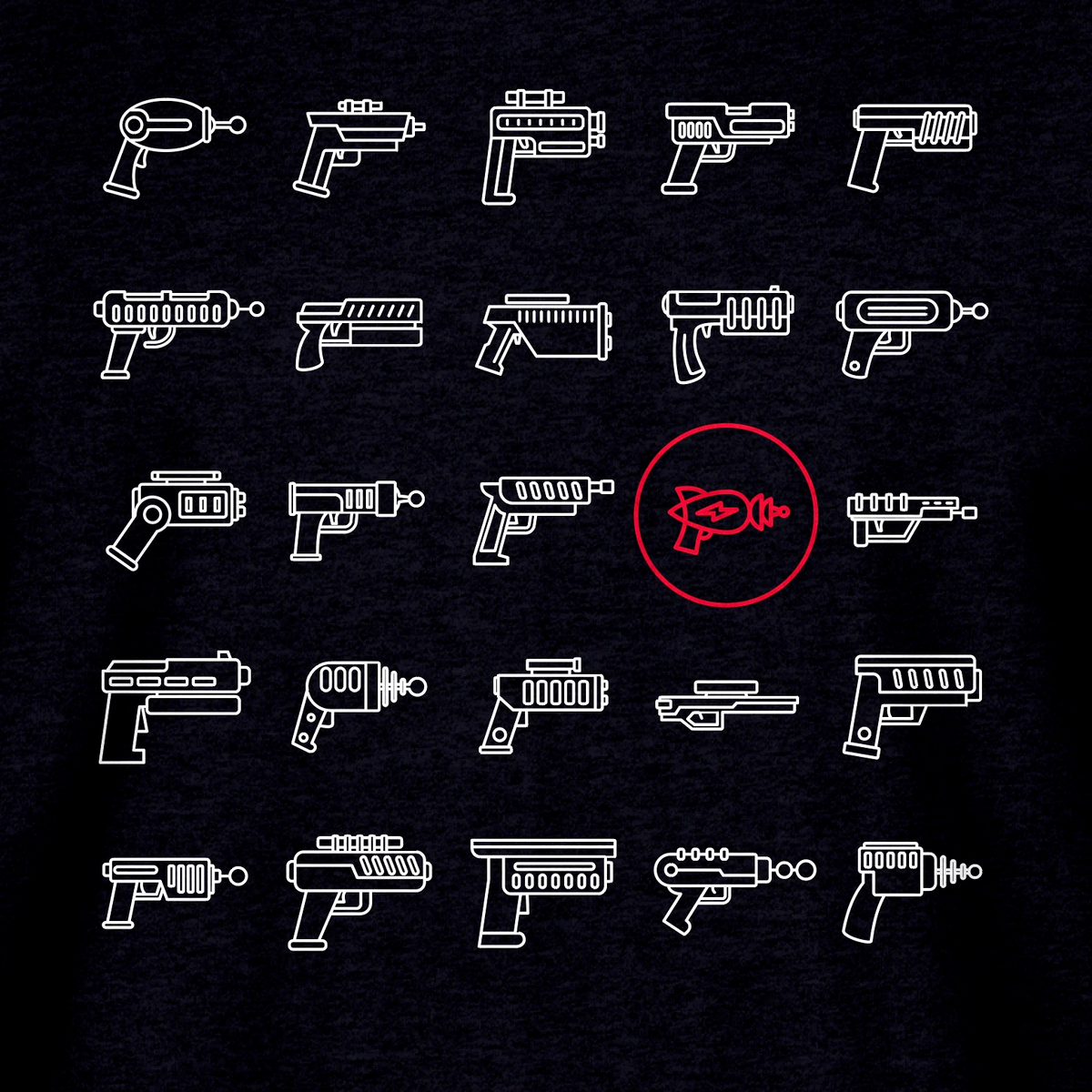 PEW PEW TACTICAL RETRO LASER GRID TEE - BLACK