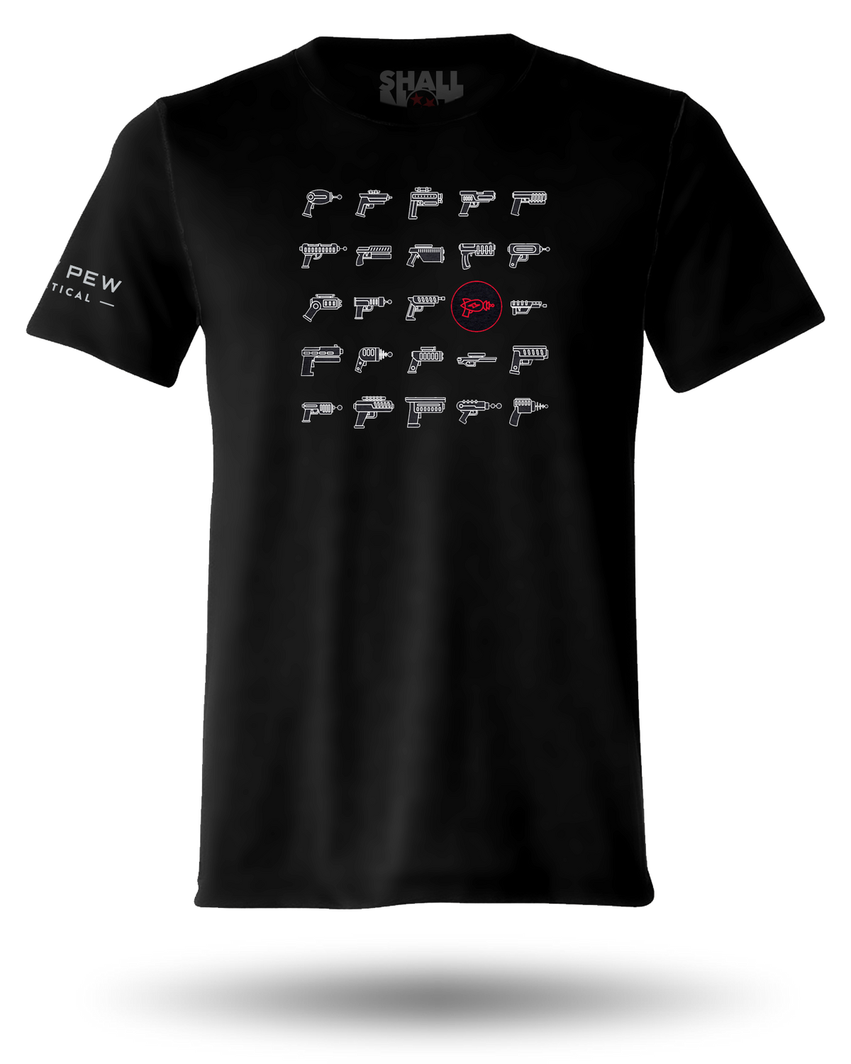 PEW PEW TACTICAL RETRO LASER GRID TEE - BLACK