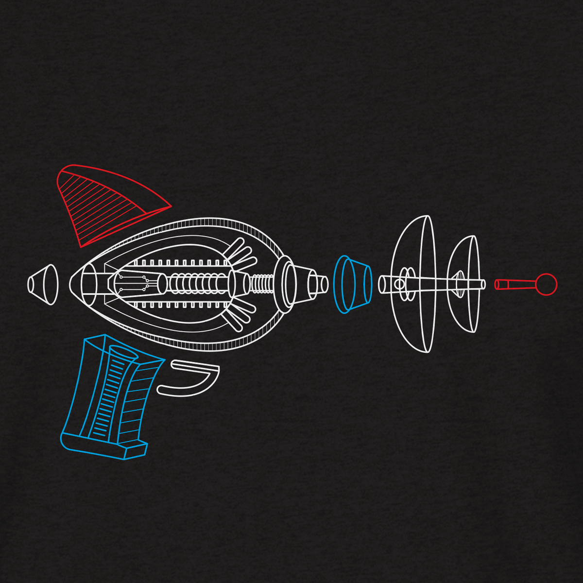 PEW PEW TACTICAL EXPLODED LASER VIEW TEE - BLACK