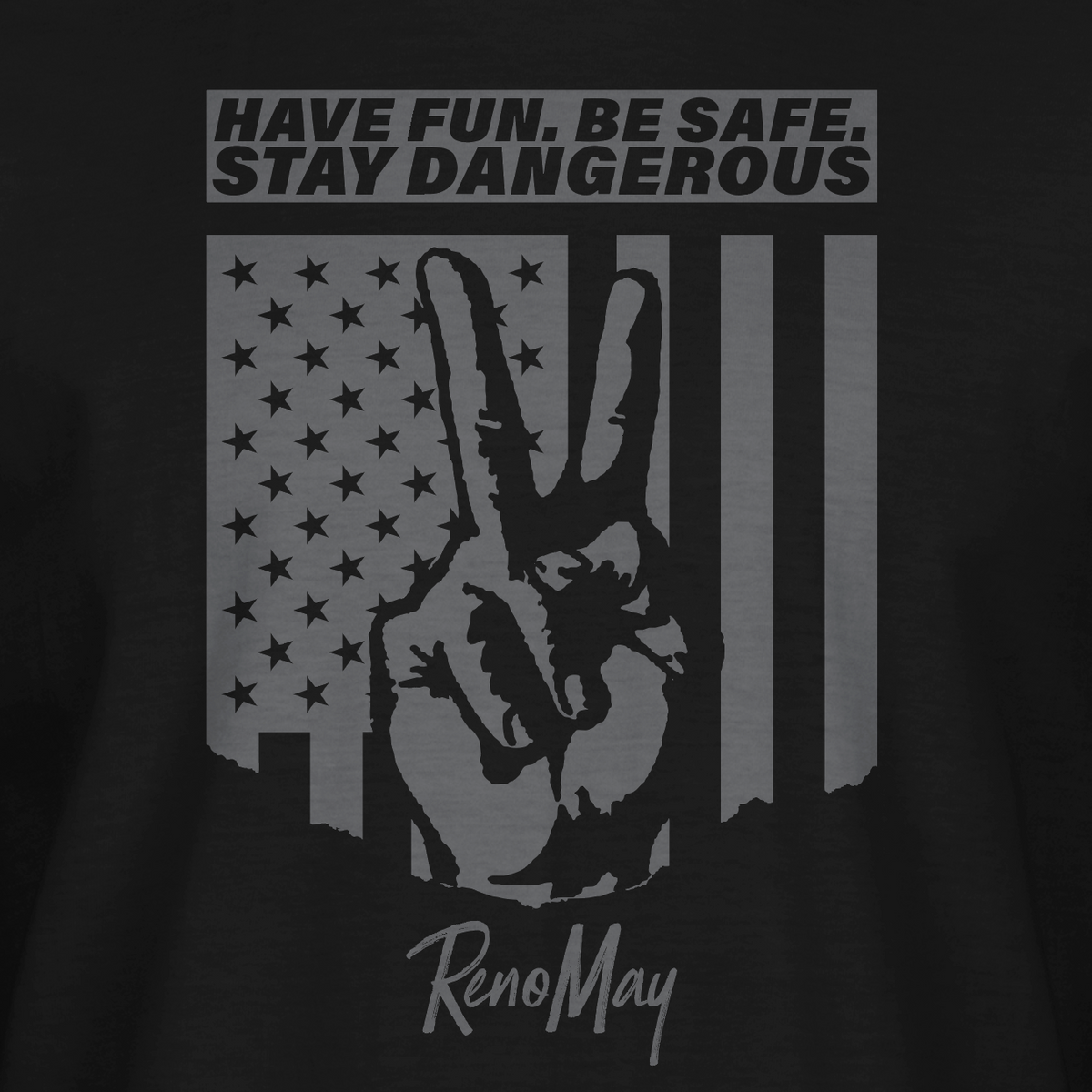 RENO MAY STAY DANGEROUS TEE - BLACK
