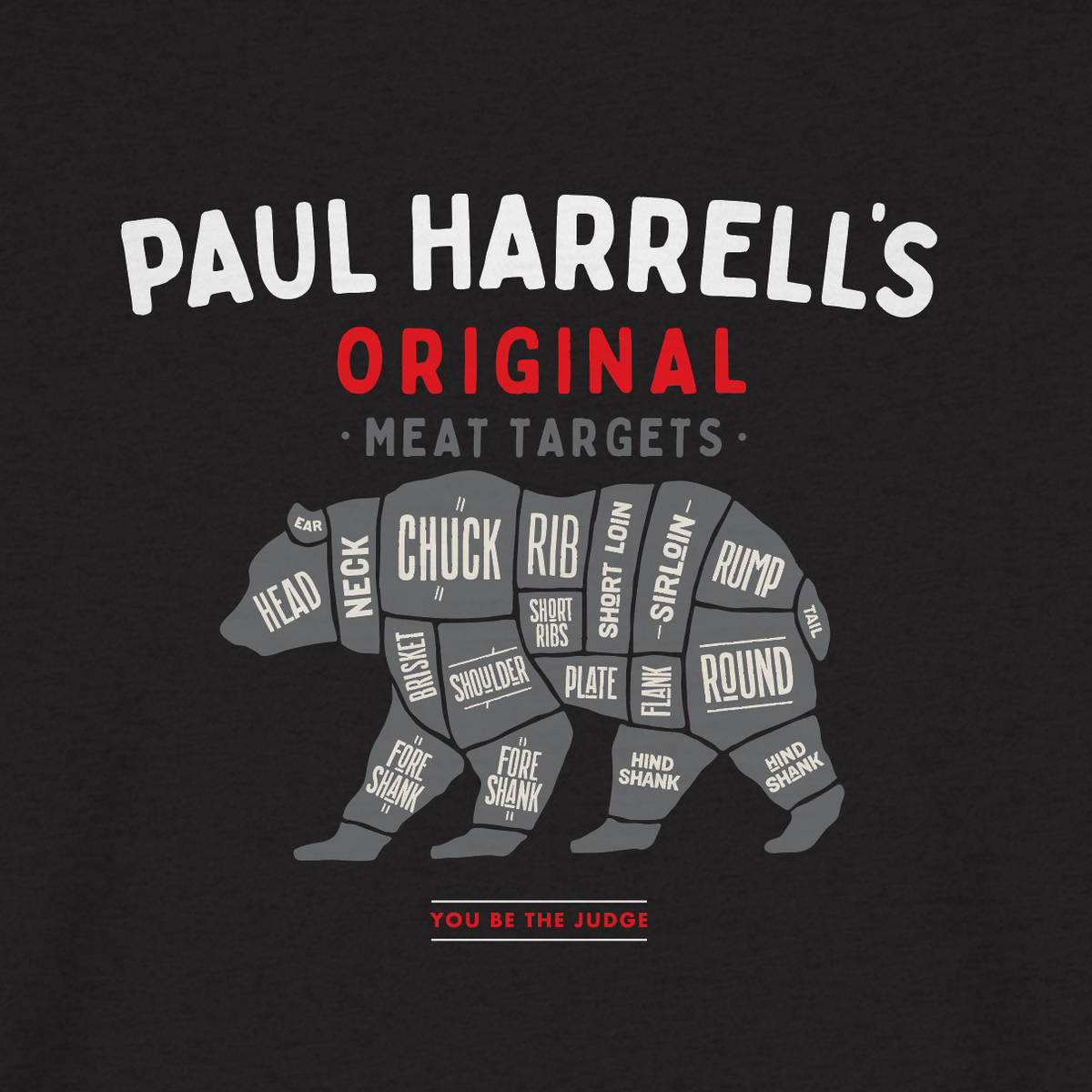 PAUL HARRELL MEAT TARGET TEE - BLACK (3XL &amp; 4XL)