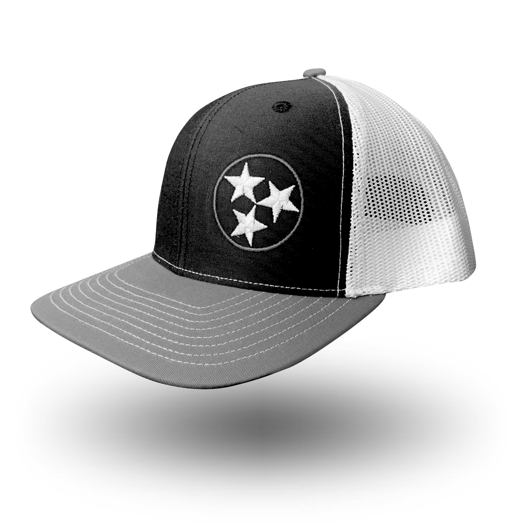 TRISTAR TRUCKER HAT - BLACK &amp; WHITE