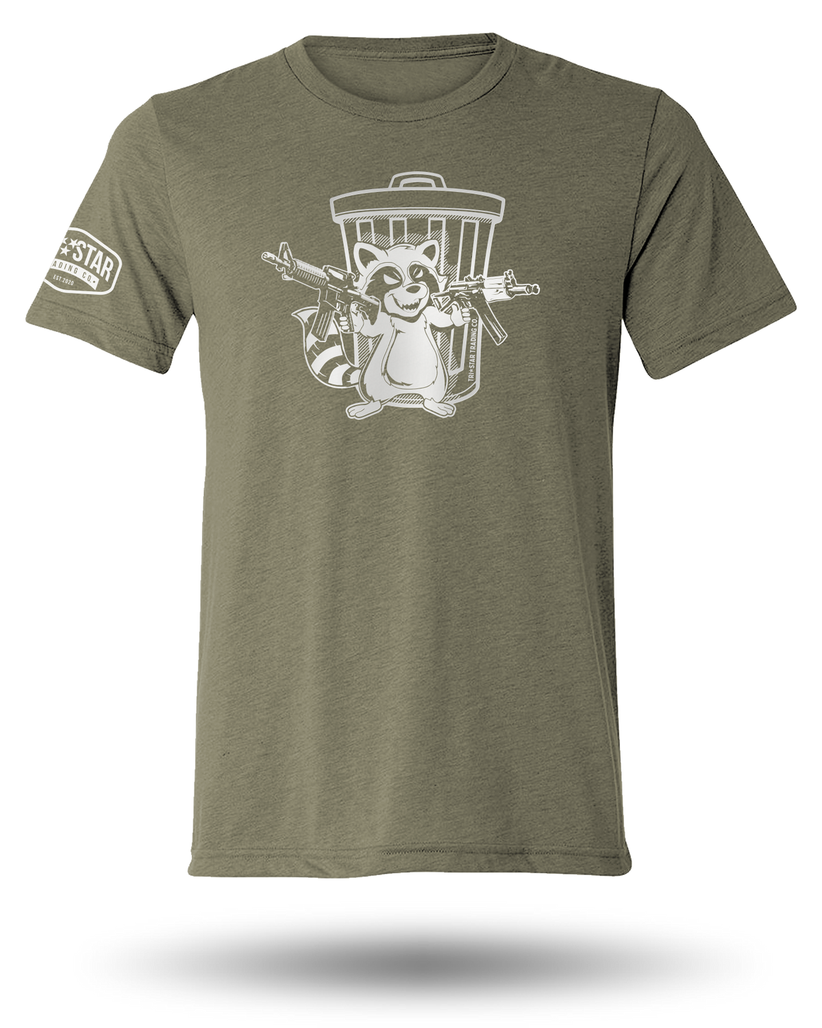TRASH PANDA TEE - MILITARY GREEN