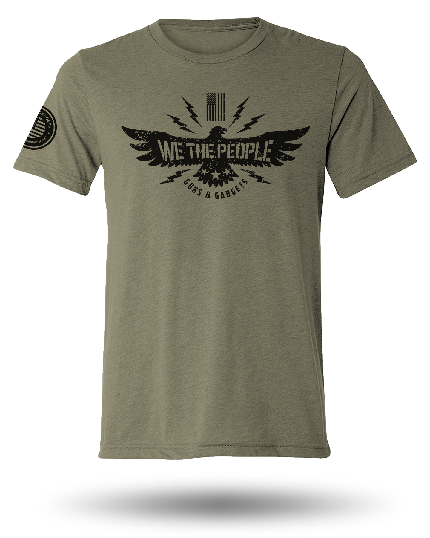 GUNS AND GADGETS WE THE PEOPLE TEE - MILITARY GREEN